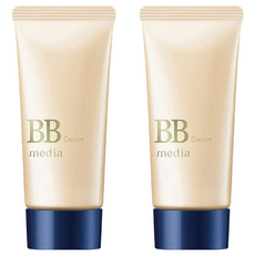media 媚點 台灣公司貨 自然光感美肌BB霜 SPF35 PA++, 01 亮膚色, 35g, 2條