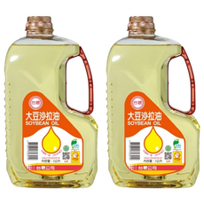 台糖 大豆沙拉油, 2公升, 100%純大豆釀造, 適合煎煮炒及製作沙拉, 2L, 2瓶