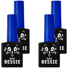 BESSIE 底層凝膠, 保護指甲, 提高光療顏色附著力, 灼熱感ZERO, 持續兩週以上, 透明, 11ml, 4瓶
