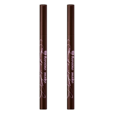 KISSME 奇士美 heroine make 花漾美姬 零阻力眼線液筆 0.1mm極細筆頭, 02 經典復古棕, 2支