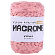 mamaknit Macrome Cake系列 單色編織線 225m，32 桃粉色，1 捲, 1捲