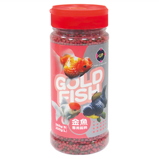 UP AQUA 雅柏 金魚專用飼料 小 E-648-S, 260g, 金魚飼料，顆粒細小，容易吞食, 1罐