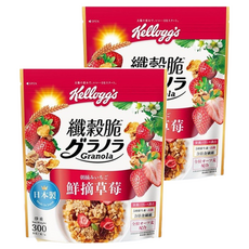Kellogg's 家樂氏 Granola 纖穀脆 鮮摘草莓, 300g, 2包