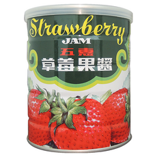 五惠 草莓果醬 早餐吐司/麵包抹醬, 900g, 1罐