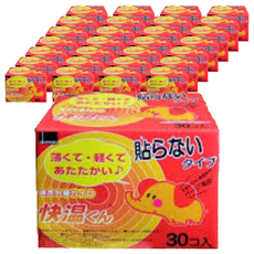 okamoto 岡本 快溫暖暖包 手握式 30個, 持續發熱18小時，平均溫度54℃
