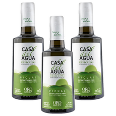 CASA DEL AGUA 歐嘉 特級冷壓初榨橄欖油 職人款, 西班牙莊園頂級品牌, 酸度低至0.2%, 500ml, 3瓶