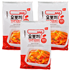 YOPOKKI 甜辣味辣炒年糕，道地的韓國美食，Q軟有嚼勁，微波加熱即可食用, 280g, 3袋