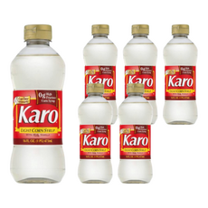 Karo 玉米糖漿，淡玉米糖漿，含真正香草，16液盎司（473毫升）, 473ml, 6瓶