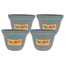翠筠 百貨 King 素陶花盆栽, 綠色, 4個