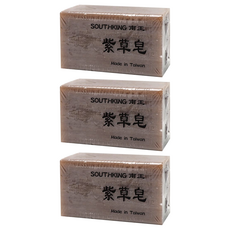 LANOWN 南王 沐浴皂 紫草皂, 全身適用, 植物油成分, 深層清潔肌膚, 溫和不刺激, 100g, 3個