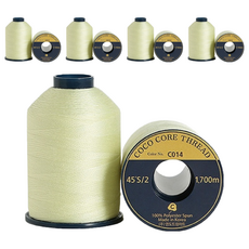 COTTONVILL 高級縫紉機線 45'S/2 色號 C014 1700公尺 2入，100% 聚酯纖維，韓國製造, 10捲