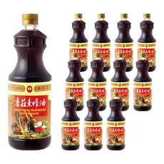 萬家香 極品香菇素蠔油，無味精添加，不含焦糖色素，黃豆與小麥基底, 1.2kg, 12瓶