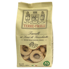 Terre dei Trulli 義式小圈餅 小茴香籽 Tarallini, 250g, 酥脆鹹香，下午茶點心首選, 1包