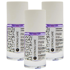 nailmatic 生物基強化指甲底油 8ml，含83%生物基成分，增強指甲硬度，適用於柔軟脆弱指甲, 透明紫, 3瓶