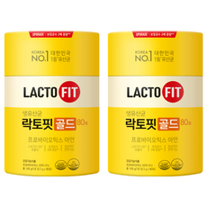 Chong Kun Dang 鍾根堂 LACTO-FIT 黃金益生菌, 80包, 2g, 2罐