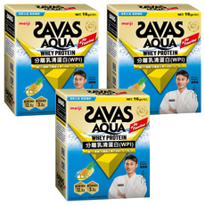 明治 SAVAS AQUA 全分離乳清蛋白粉, 鳳梨口味, 含5種維生素(B群 & C & D), 160g, 3盒