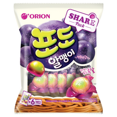 ORION 好麗友 夾心軟糖 葡萄, 216g, 1袋