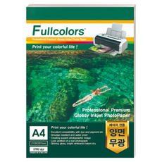 Fullcolors 全彩 雷射專用雙面列印亮面相片紙, A4, 50張