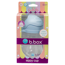 b.box 防漏學習水杯, 不鏽鋼重力球設計, 馬卡龍藍色款, 240ml, 1個, 馬卡龍藍