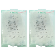 cimilre 馨乃樂 多功能拋棄式奶瓶 儲乳袋 10入 Set, 集乳儲乳哺乳一次搞定 適用於貝瑞克, 2盒, Transparent