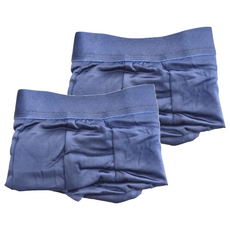 石墨烯冰絲涼感平口內褲 寶藍色 4XL (腰圍82cm 腿長26.2cm) Set 2件