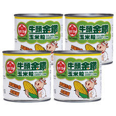 牛頭牌 金鑽玉米粒 340公克 顆粒飽滿 脆甜多汁, 340g, 4罐