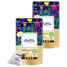High Tea 伂橙 玉米鬚茶, 台灣在地高品質紅鬚玉米筍, 無咖啡因, PLA立體環保茶包, 2g, 12包, 2袋