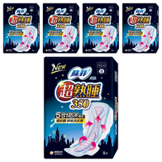 SOFY 蘇菲 超熟睡 細緻棉柔衛生棉, 35cm, 8片, 5包
