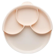 miniware 天然聚乳酸分隔餐盤組 香草蜜桃, 麵包盤 矽膠吸盤 聰明分隔盤, 100%植物萃取天然聚乳酸, 麵包盤 + 矽膠吸盤 + 聰明分隔盤, 1組