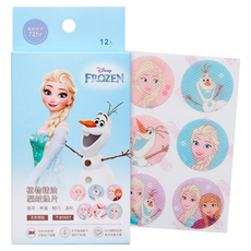 ONEDER 冰雪奇緣驅蚊貼片, 驅蚊長達12hrs 安全無毒、增強防護 無添加香料, 01F 水藍, 12個, 1盒