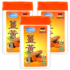 COMFU 康甫 薑黃頂級潤喉糖, 德國研發, 無糖, 18g, 3盒