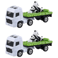 TAKARA TOMY TOMICA 動物運輸車 小汽車 熊貓運輸車, 2個