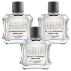 PRORASO 鬍後乳 紅標 滋潤檀香, 粗硬鬍鬚適用, 含檀香和乳木果油, 100ml, 3罐