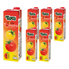 Tipco 100%雙番茄汁 6瓶 1L - 健康美味，無添加純番茄汁