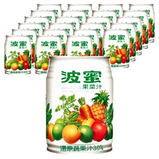 波蜜 果菜汁 30%還原蔬果汁, 240ml, 24罐