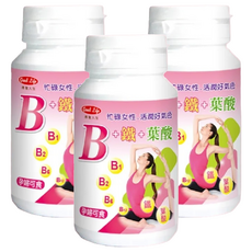good Life 得意人生 女性 B + 鐵, 30顆, 3罐