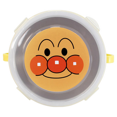 ANPANMAN 麵包超人 雙耳隔熱餐碗, 兒童餐碗, 寶寶學習碗, 黃色, 1入, 黃