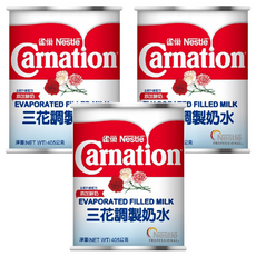 Carnation 三花調製奶水，適用於牛奶鍋、飲料、烘焙、食物料理, 405g, 3罐