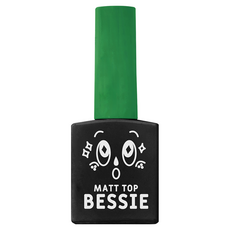 BESSIE 霧面上層凝膠, 幹練高級天鵝絨質感, 柔軟延展性, 半固化無殘留, 透明, 11ml, 1瓶