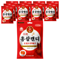 mAmmos 高麗紅蔘糖, 韓國代表紅蔘糖果, 紅蔘香氣濃郁, 口感清新, 80g, 10袋