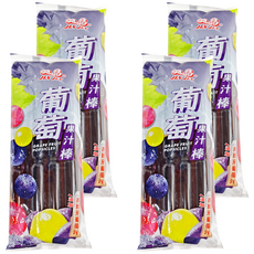 晶晶 葡萄果汁棒，8條/組，台灣製造，添加西班牙葡萄果汁, 680g, 4袋
