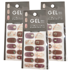 GEL 凝膠指甲貼 (混款), 易貼易卸, 12個貼紙, 款式隨機, 3組