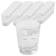 JINGLASS 八角燒酒杯 6入組, 50毫升, 透明玻璃杯, 透明, 24個
