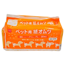 inuneru 狗兒爽 寵物尿褲 犬貓用 SS號 20片入, SS(20~30cm 體重2~4kg), 20片, 1包