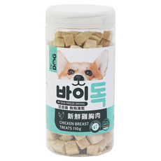 by DOG 狗狗凍乾零食, 100%新鮮雞胸肉製成, 高蛋白質低脂肪低熱量, HACCP認證, 雞胸肉, 110g, 1罐