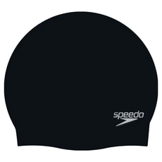 Speedo 成人矽膠泳帽 Plain Moulded, 黑色, 1個