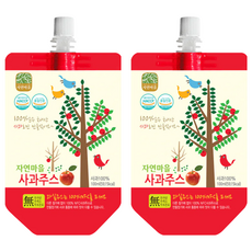 Nature Village 自然村 蘋果果汁, 韓國製, 100%蘋果汁, 無添加物, 兒童果汁, 100ml, 2包
