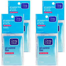 Clean&Clear 可伶可俐 魔力吸油面紙 60枚入, 60張, 4包