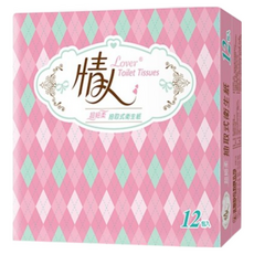 情人 超細柔抽取式衛生紙 12包入, 100張, 12包, 1袋