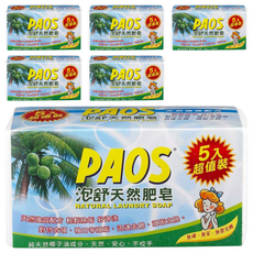 泡舒 天然肥皂 5入, 椰子油成分, 天然 強效配方, 800g, 6盒